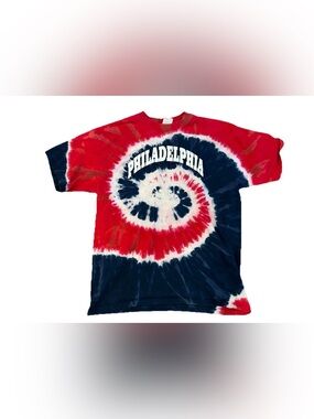Vintage 90s Philadelphia Tie Dye T-Shirt Large Anvil Adult Large Pennsylvania